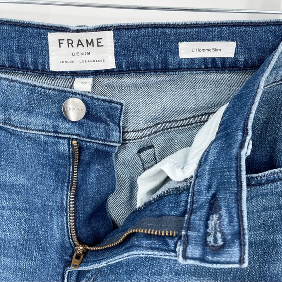 Frame Denim L’Homme Slim Jeans Medium Wash Women’s Size 32 - Picture 6 of 10